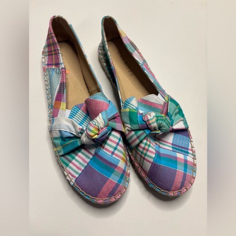 Talbots Izzy Knot Patchwork Espadrilles Size 7 Ma… - image 1